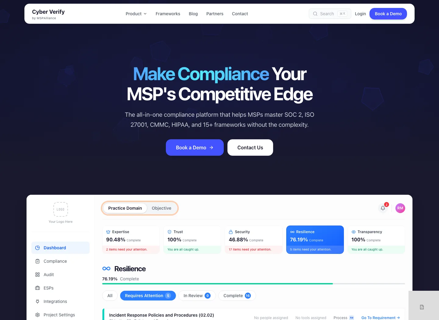 Cyber Verify homepage